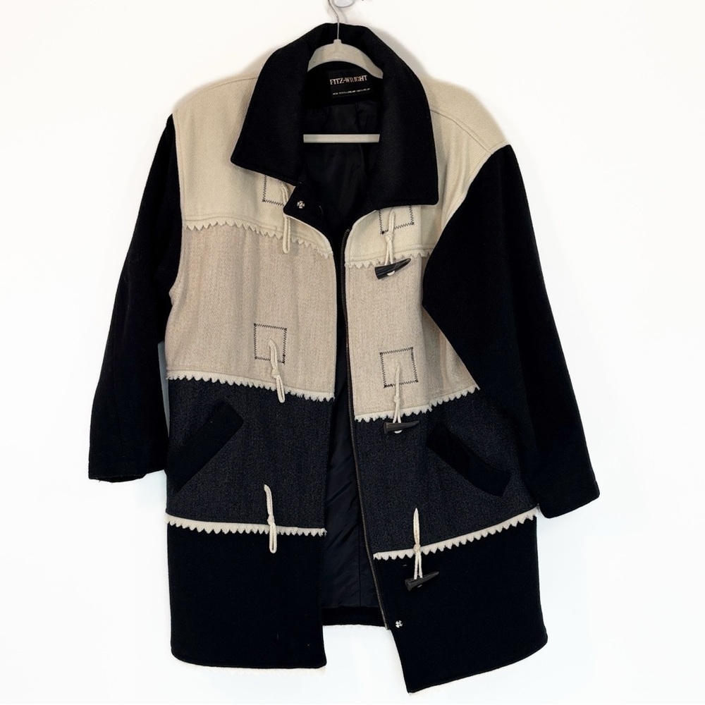 Fritz-Wright Wool Black and Cream Utility Jacket